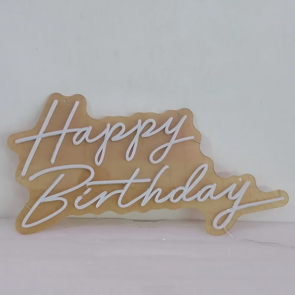 Customizable Happy Birthday Neon Light Sign LED Lamp for Party Wall Decor Birthday Gift Bar Rave Home Decor
