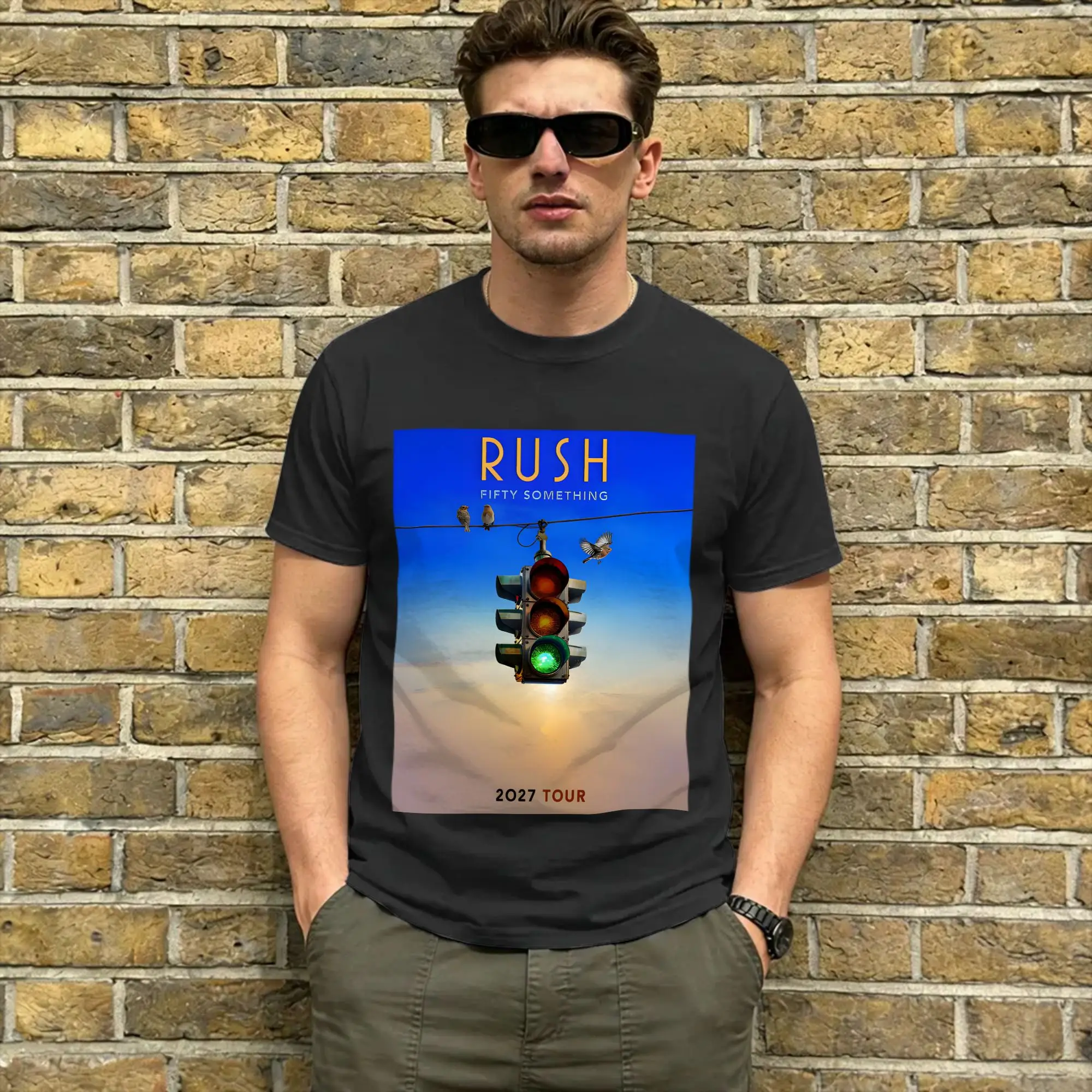 R-RUSH T Shirt Summer Fifty Something Tour 2026 100% Cotton T Shirts For Man Fashion Casual Tshirt Short Sleeve Vintage Clothes