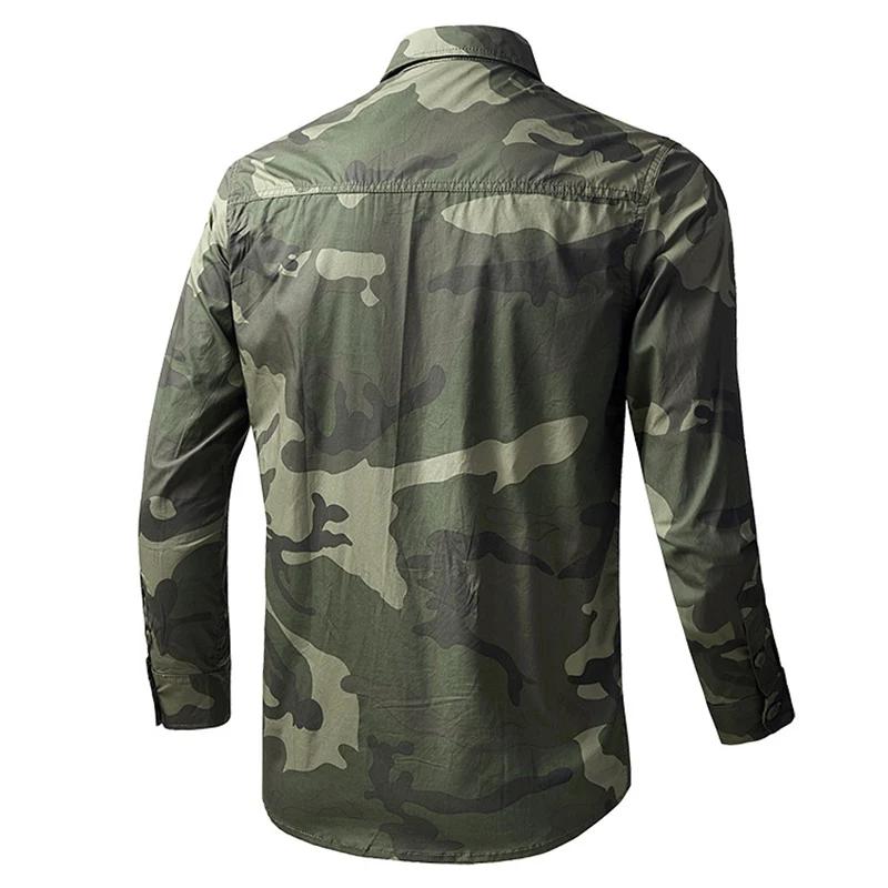 Tactical Hiking Shirts Men Long Sleeve Cargo Work Shirts Summer Outdoor Quick Dry Military Combat Hunting Fishing Shirt