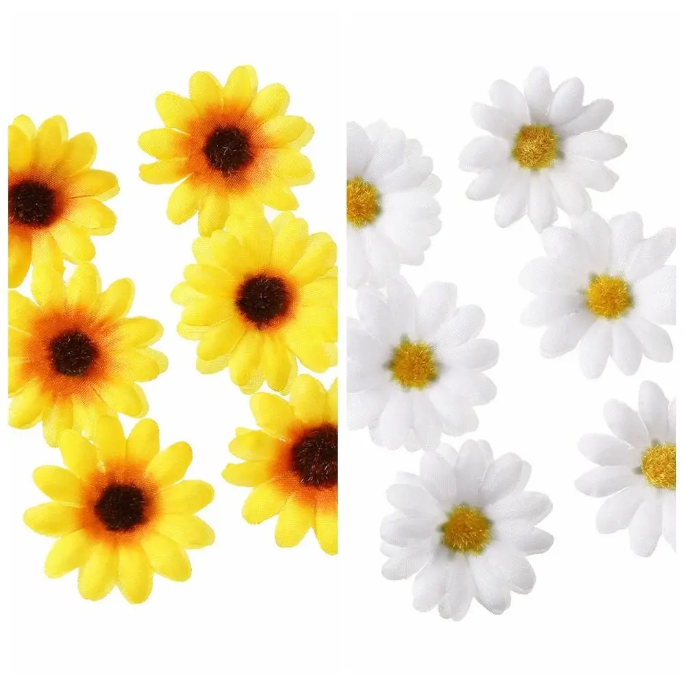 6pcs/set Cloth Simulation Flower Hair Clips Bohemian Style Headwear Sunflower Hairpins Korean Style Hair Accessories