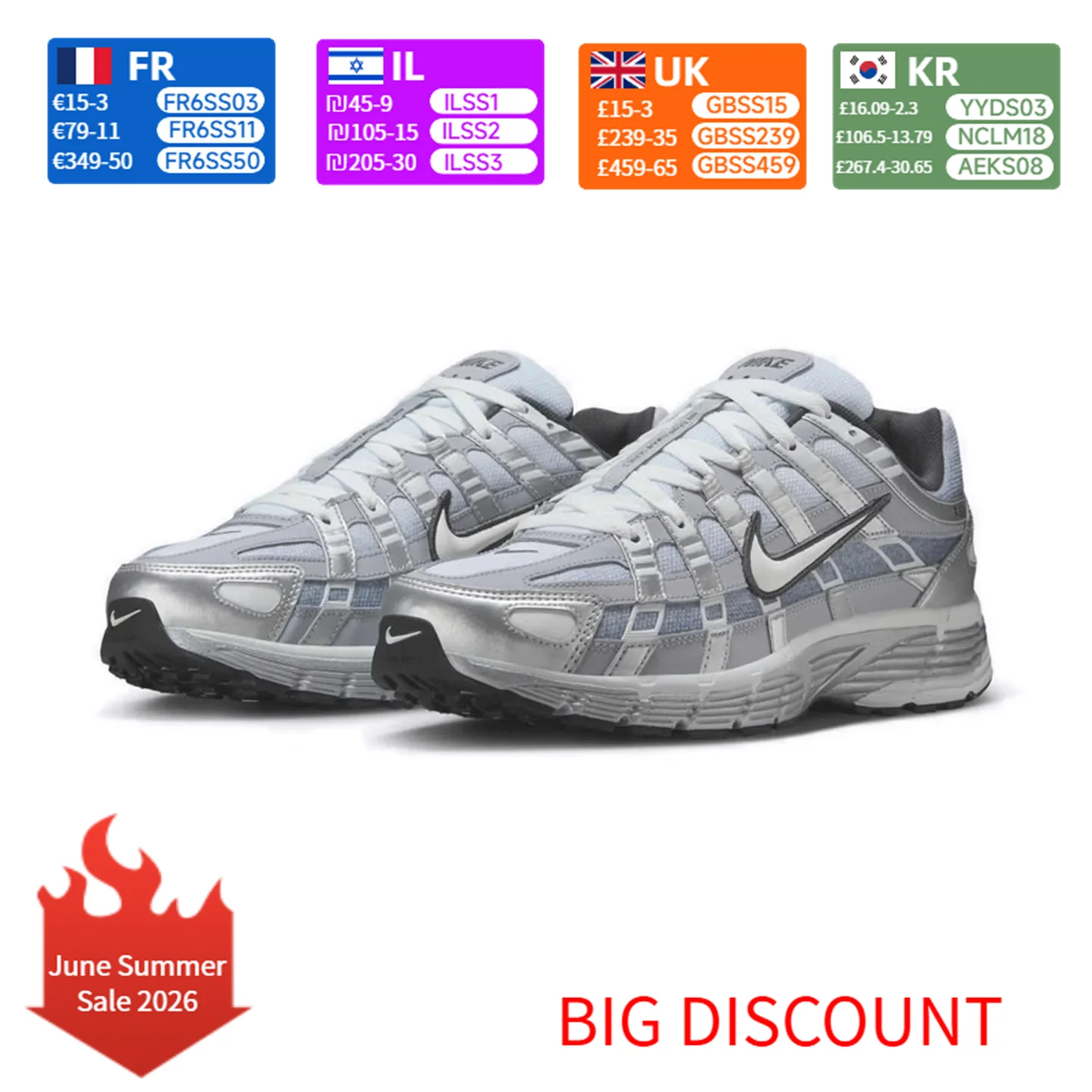 Nike P-6000 модные удобные тканевые кожаные повседневные кроссовки с низким берцем для мужчин серебристо-серые IH4465-09