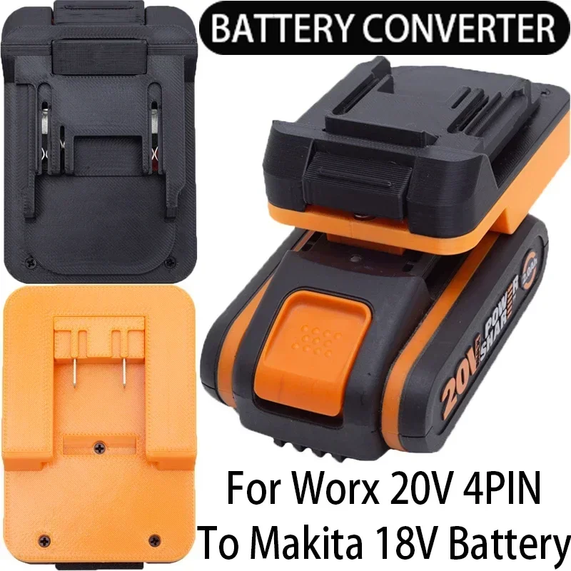 conversor de bateria para worx li ion acessorios para ferramentas eletricas 4pin dexter para makita dewalt milwaukee 18v 20v 01