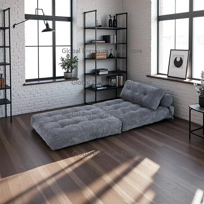 Modern Fabric Vacuum Compressed Tofu Height Density Sofa Set for Living Room Villa Hospital & School
