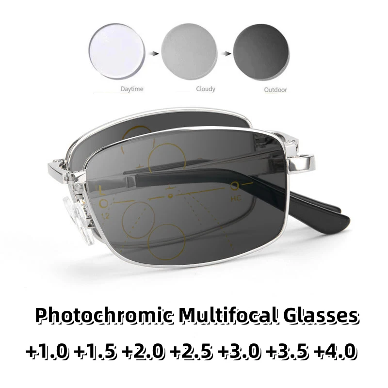 Eszes anty Kék szín ligh hyperopia eyewear photochromic összecsukható Előrelátó szemüvegek Progresszív multifocus Olvasmány Szemüveg