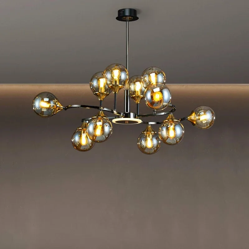 

Modern Glass Ball Led Pendant Lights for Living Dining Room Kitchen Food Tables Bedroom Chandelier Home Decor Lusters Luminaires