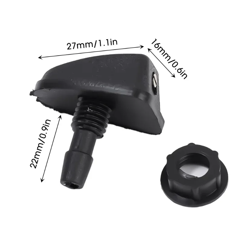 1/2Pcs Car Front Windshield Windscreen Wiper Nozzle Washer Jet Nozzles Universal Water Fan Spout Cover Washer Outlet Adjustment