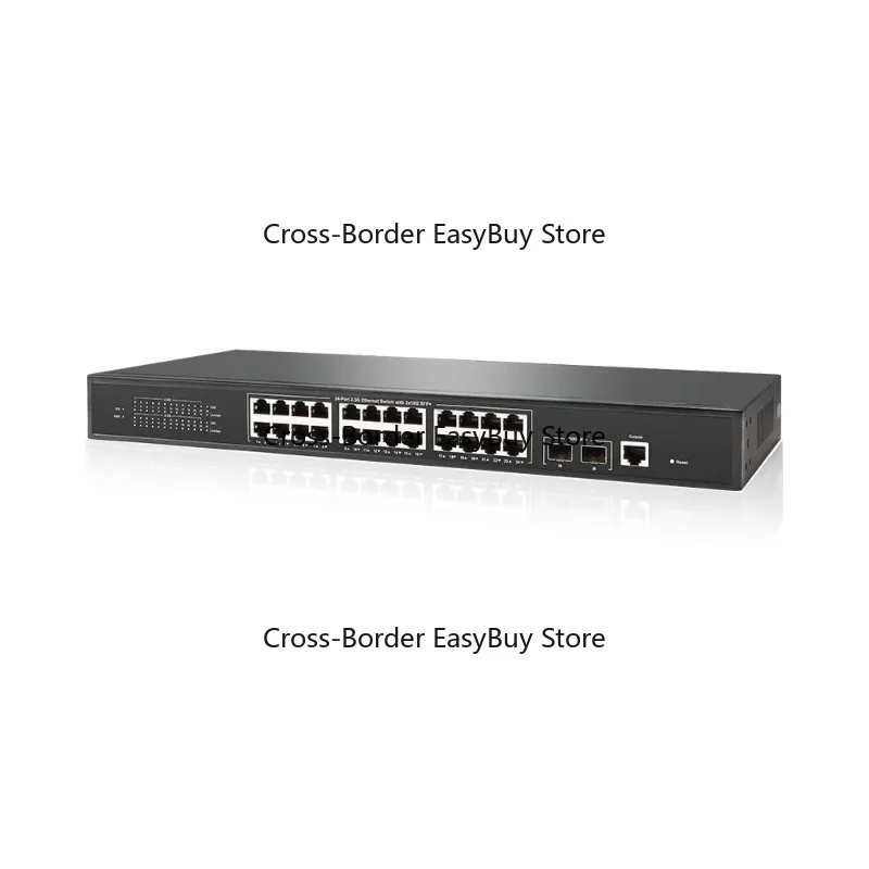 26-Port L3 Managed Multi-Gigabit Switch 24x2.5GbE RJ45 2x10Gb SFP+ Uplink Rack-Mounted Network Switch