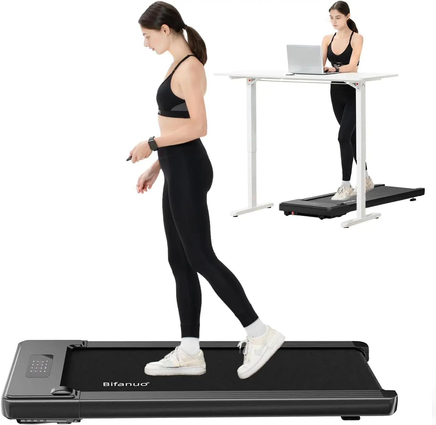 Under Desk Treadmill, Treadmills for Home/Office, Portable Treadmill, Walking Pad Treadmill Under Desk with Remote