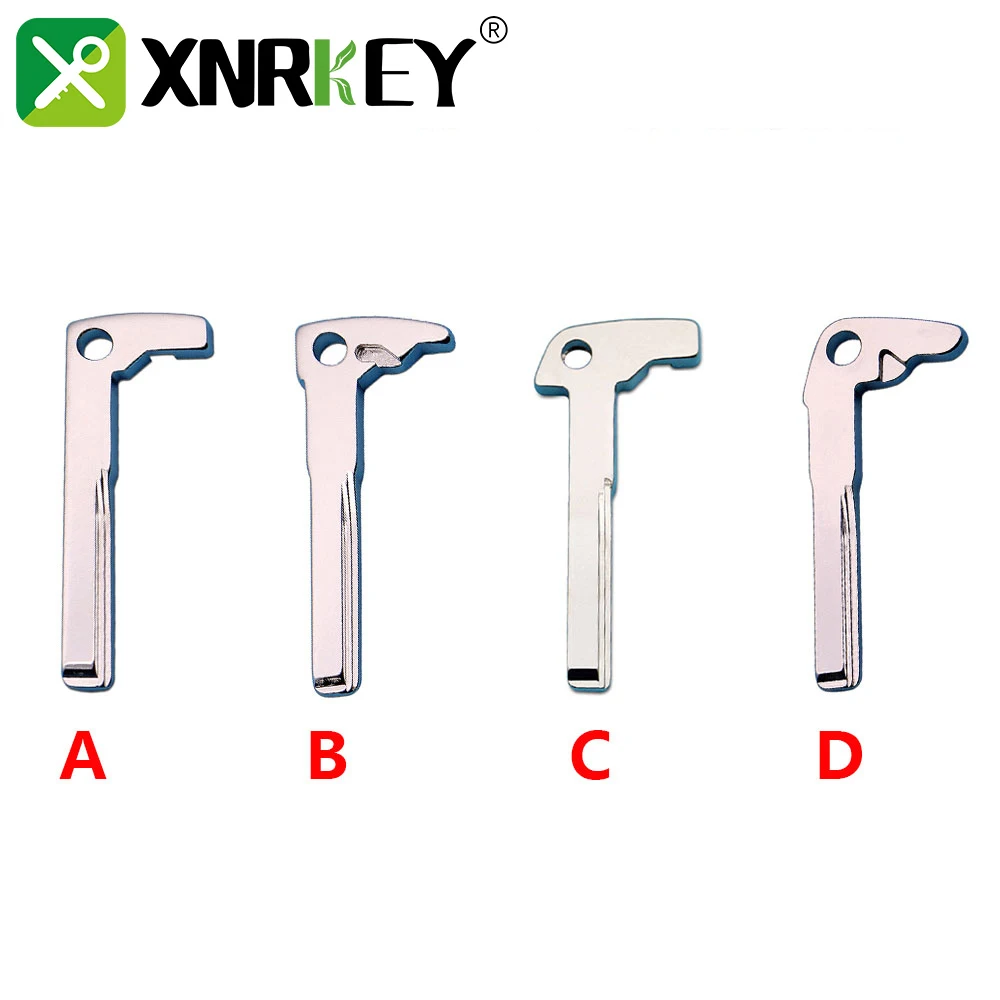 

XNRKEY Replacement Smart Key Blank for Mercedes Benz 2008 A E S G CLK SLK ML Class W220 Smart Chrome Uncut Key Blade Insert