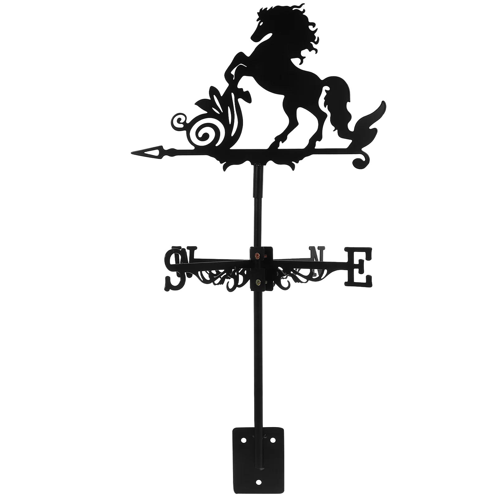 Wind Direction Decoration Horse Ornament Vane Roof Weather Metal Garden Stake Indicator