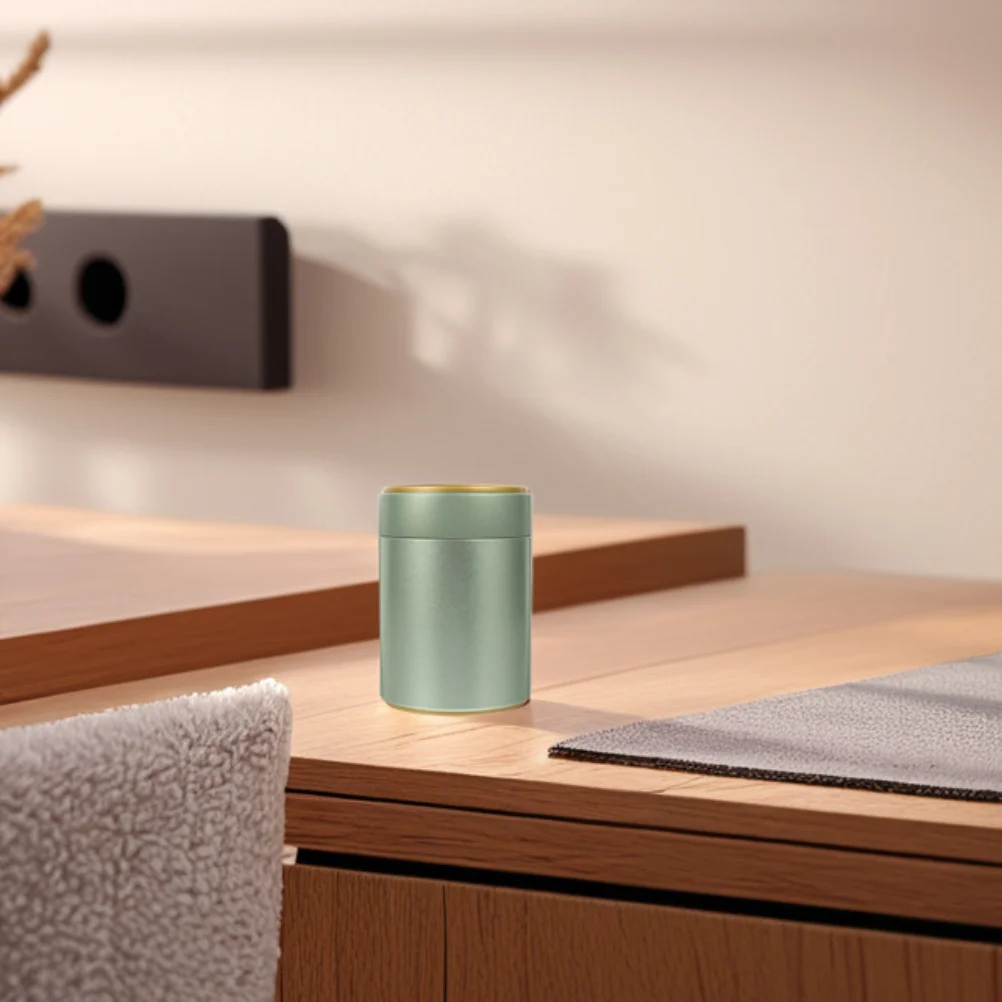 

2Pcs Loose Leaf Tea Storage Tin Canisters Airtight Seal Metal Containers for Kitchen Decor Green Tea Storage