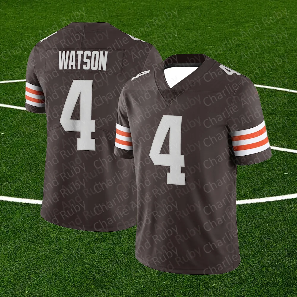 Jersey No. 2/4/77 Classic Short-Sleeved Outdoorray Wyatt Teller Deshaun Watson Amari Cooper Cleveland Browns Clothing Top