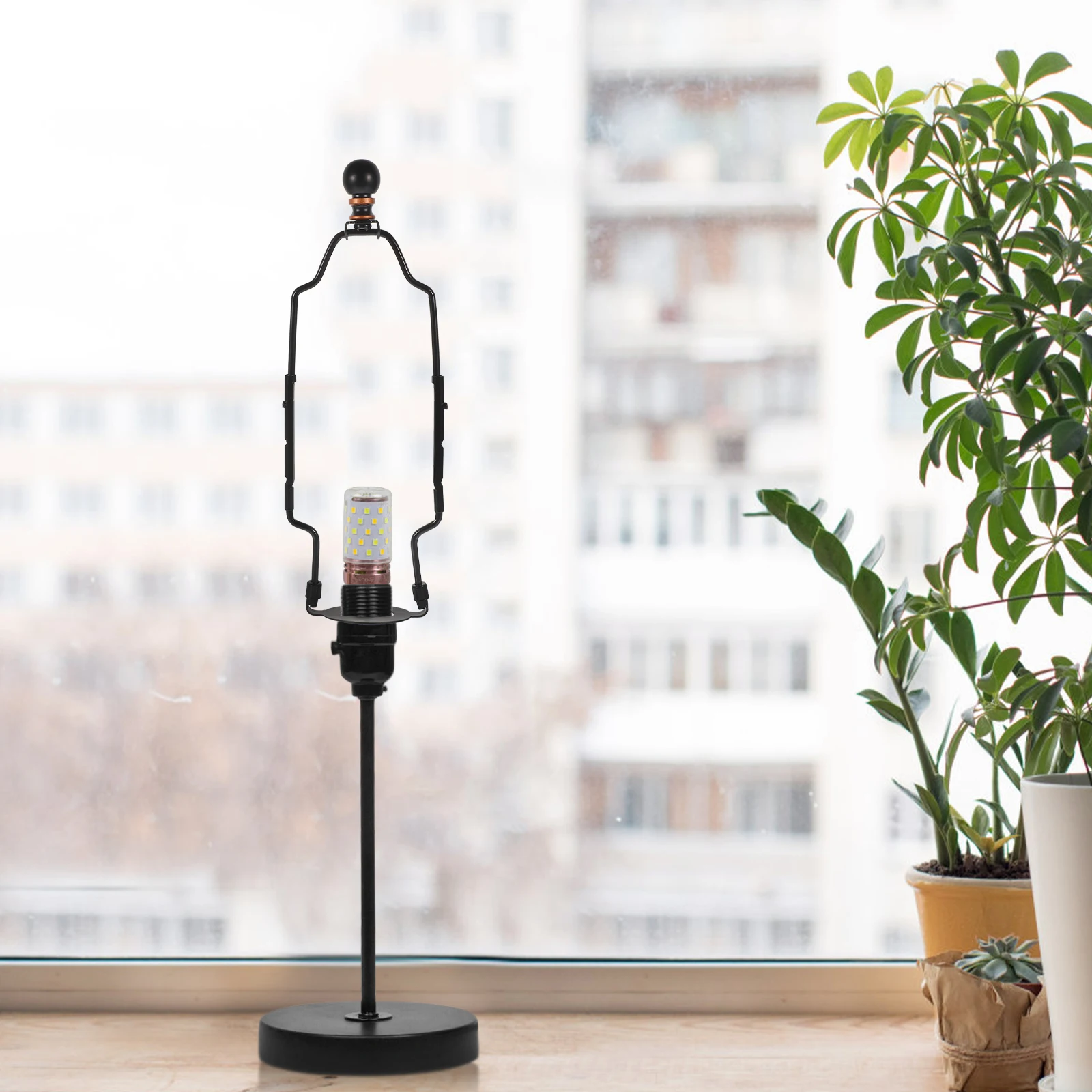 

Black Y Shape Harp Adjustable Floor Bracket 36mm 10mm Hole Size Desk Lampshade Iron Adapter Heavy Duty Bracket Lamp Harp 10 5