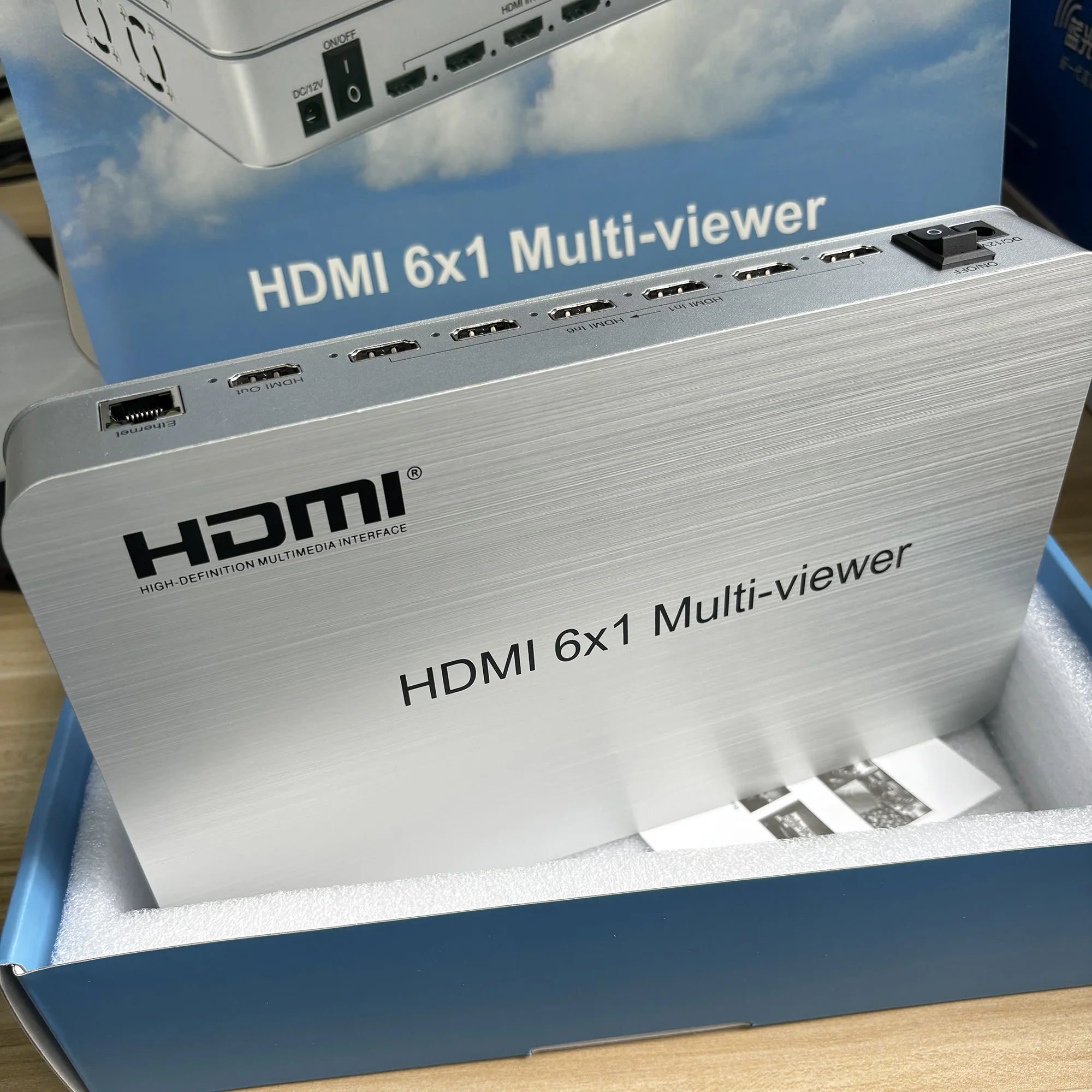 

1080p 4K 60hz 6x1 HDMI Multiviewer 6 CH Video Screen Splitter 4x1 Quad Multi-viewer Seamless Switch Support PIP POP USB RS232