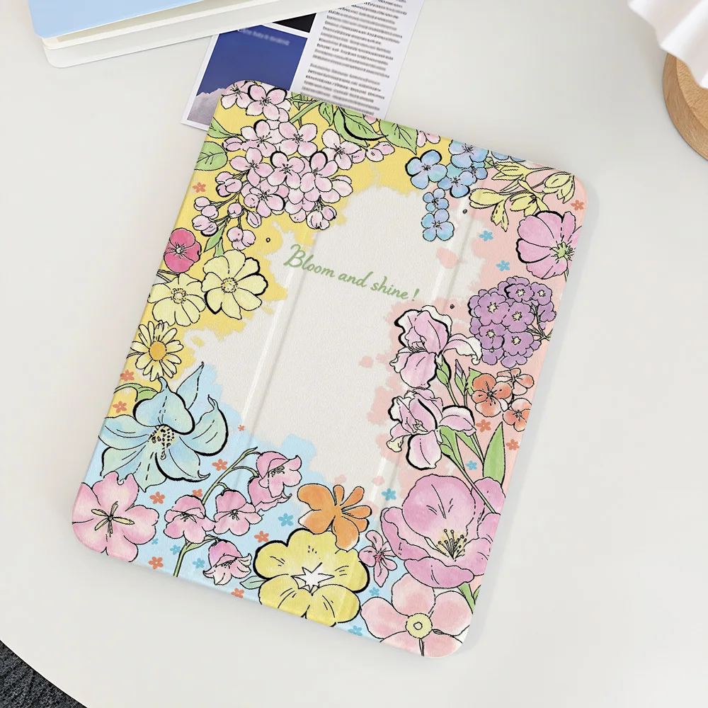 Pastel Spring Blossom 720° Rotating Acrylic Tablet Case for iPad Air 11 Air 13 2026 mini 7 2024 8.3inch Pro 11 13 Air 13 2025