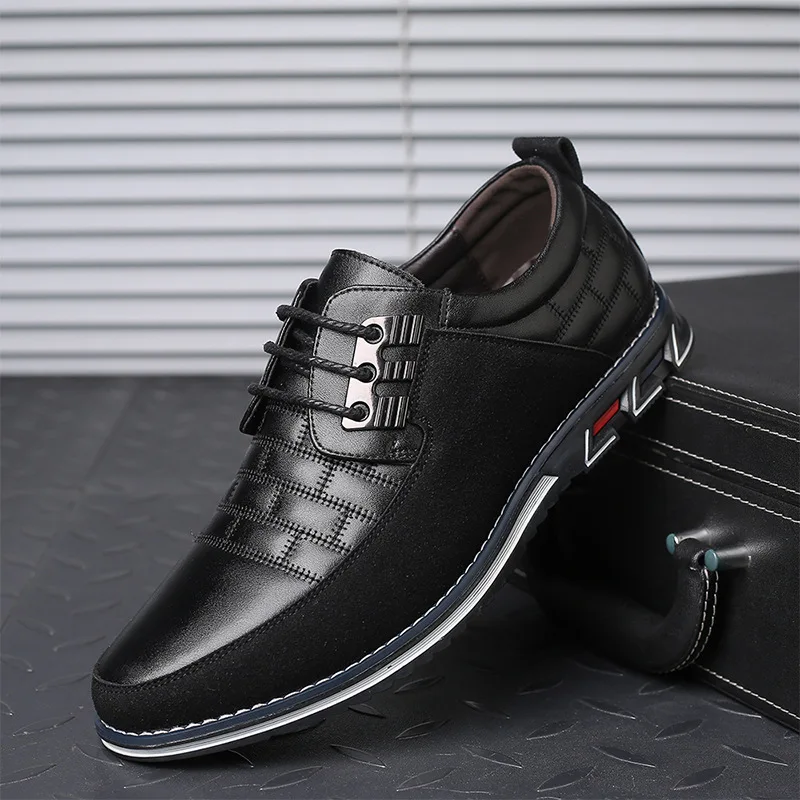 Zapatos informales De cuero para Hombre, zapatos De negocios, calzado De trabajo cómodo para oficina, mocasines De talla grande