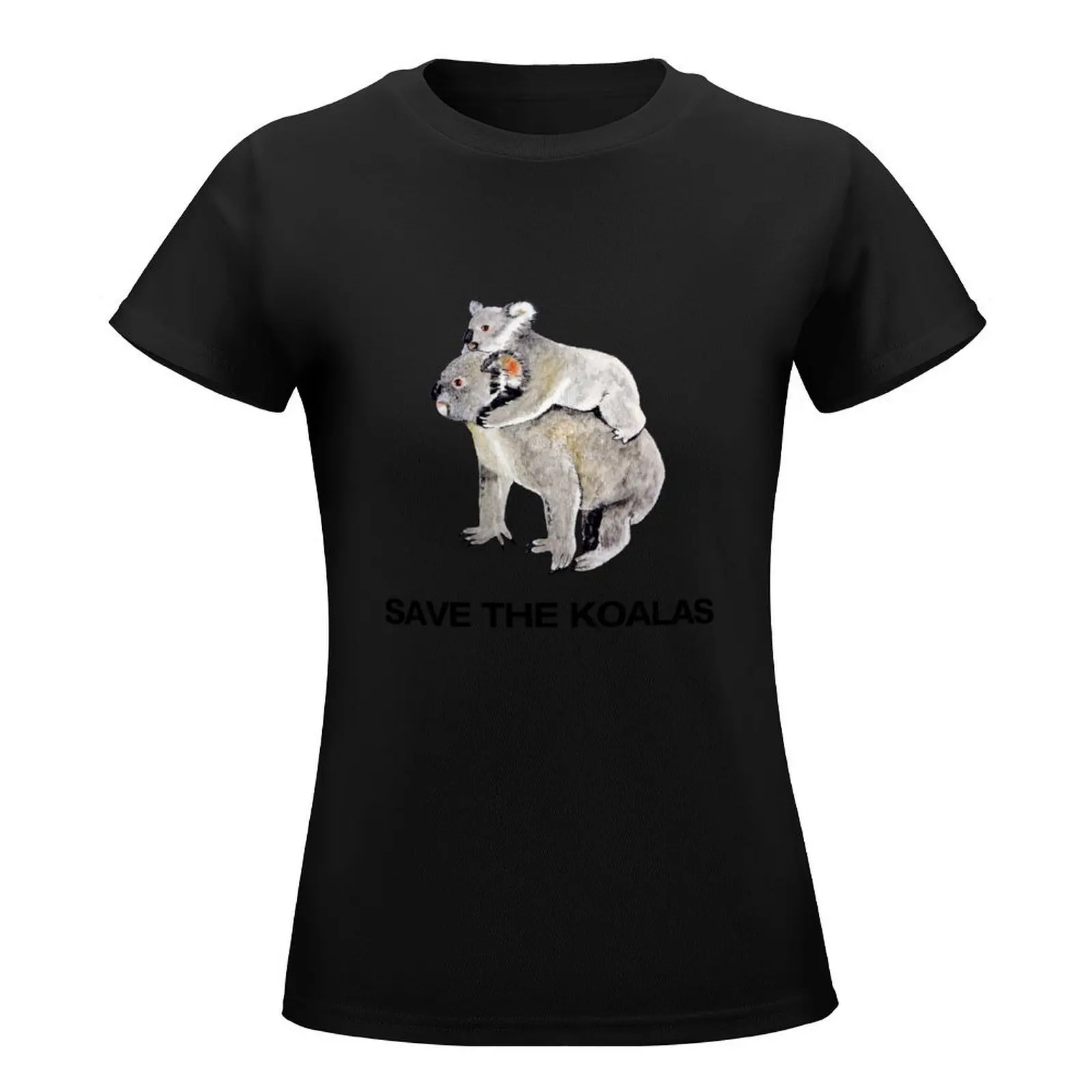 Save the koalas T-Shirt vintage clothes cute tops Female clothing Women tops