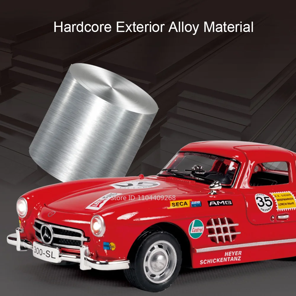 مقياس 1:32 300SL سيارة رياضية لعبة مجسمة جسم معدني إطارات مطاطية ضوء الصوت التراجع نماذج السيارات جمع عرض الحلي