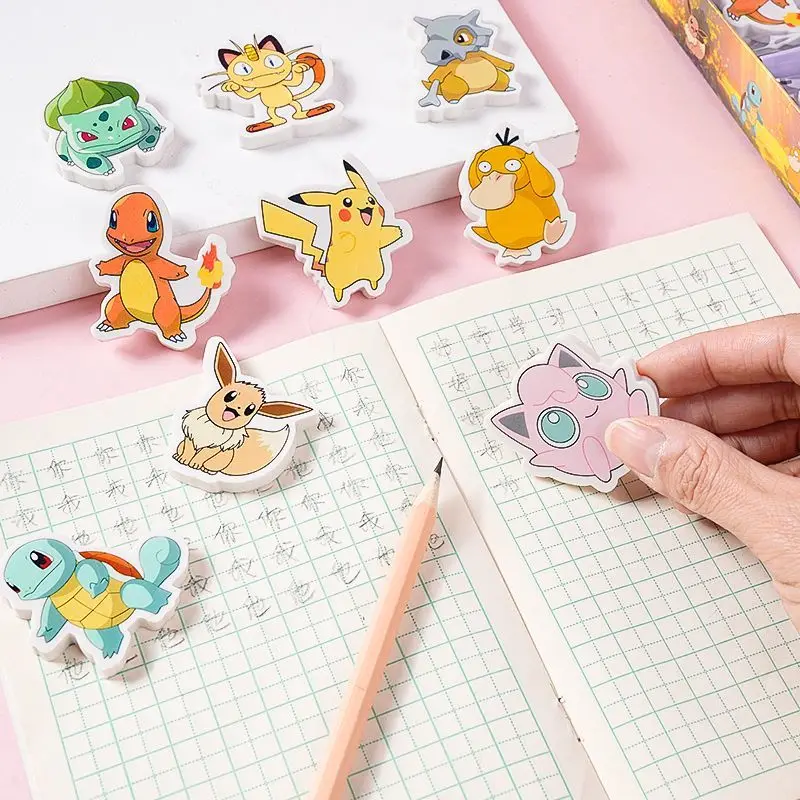 

Pokémon Pikachu Psyduck Embossed Individual Pack Eraser Student Stationery Prize Eraser Clean Gift