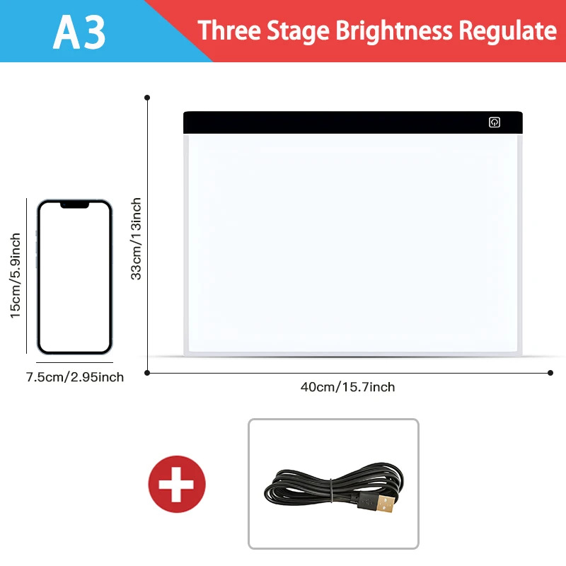 A3/A4/A5 Niveau Dimbare Led Tekening Kopie Pad Board Kinderen Speelgoed Schilderen Educatief Kinderen Groeien creatieve Cadeaus Voor Kinderen