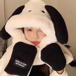 Anime Pochacco Cinnamoroll peluche cappello sciarpa guanti Sanrioed Kawaii Melody inverno caldo carino dolce ragazza studente caldo addensare regalo