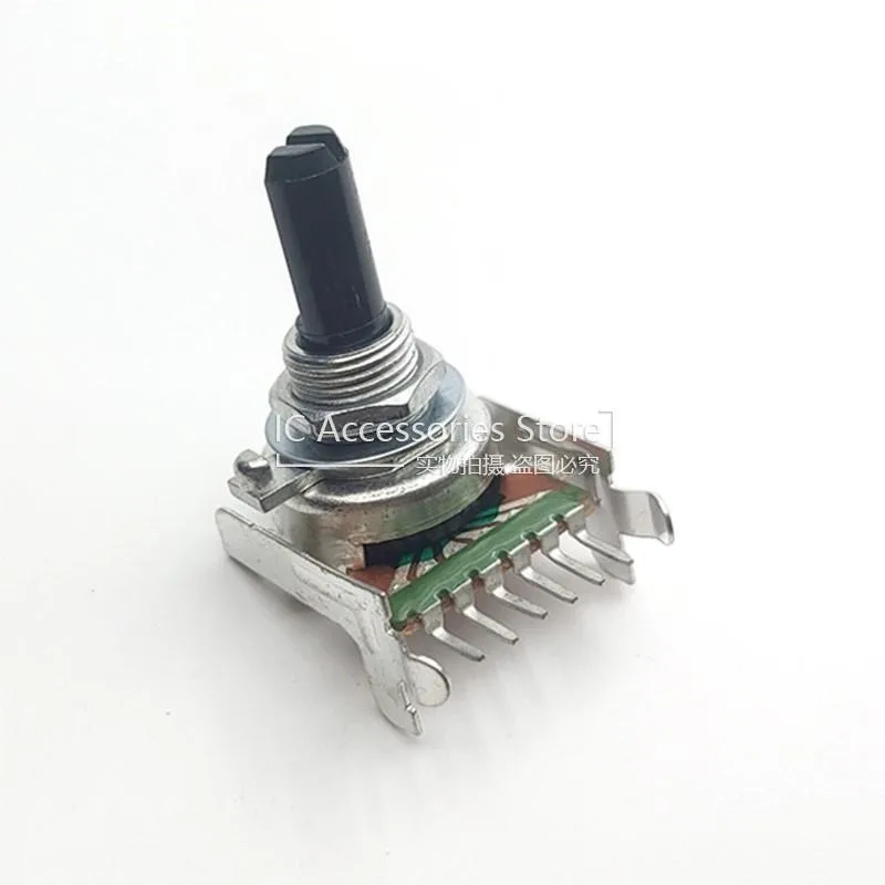 2PCS 161 Type Potentiometer Horizontal Duplex Single Row 6Pin B503 B50K Power Amplifier Audio Volume Half Shaft 20MM