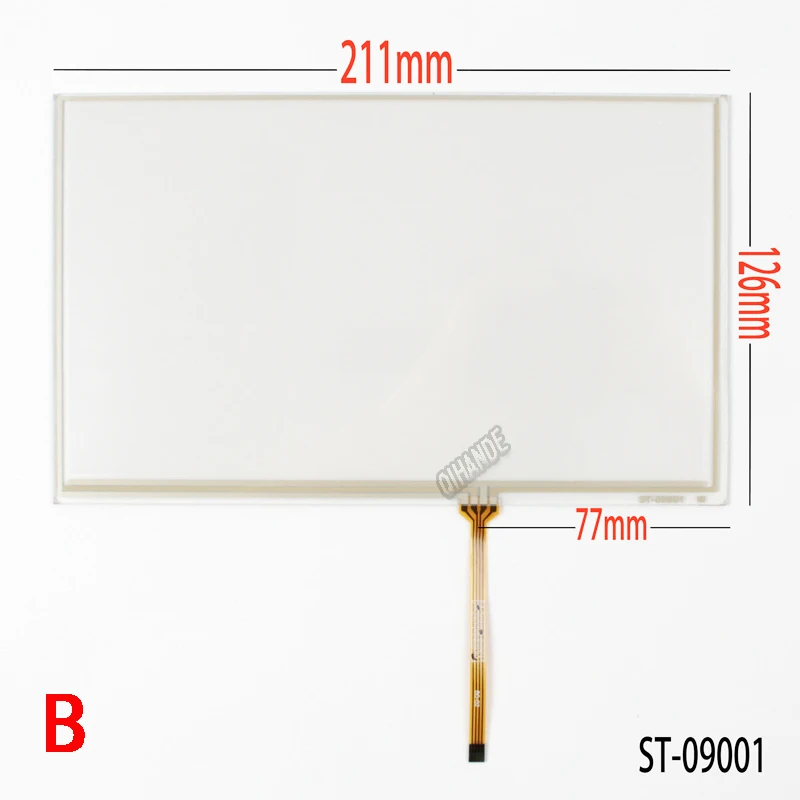 New 9Inch 4Pin or 6Pin 211x126mm 211mmx126mm Touch Screen Glass For Teyes VW GPS DVD Radio Player Touch Sensor Glass Panel