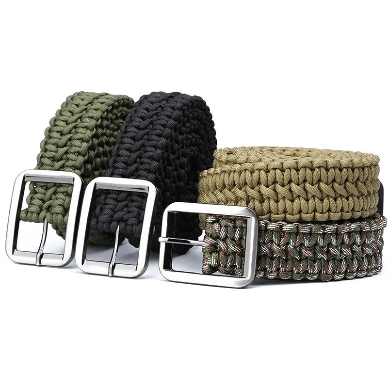 

7- core Men Women Durable Tactical Paracord Waist Belt For EDC Outdoor Survival Emergency Wilderness Adventure Camping Hiking