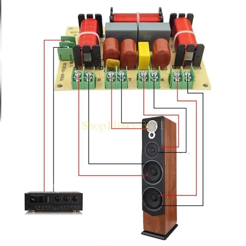 

Best Seller 250W Speaker 4 Way Treble Alto Bass Frequency Divider Module Board
