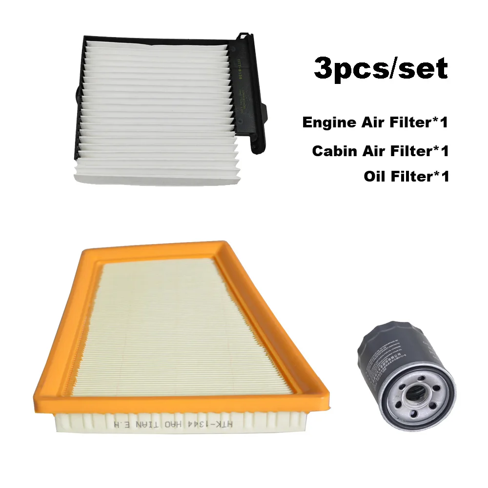 3pcs Filter Set For FORTHING JOYEAR S50 1.5L 2014-2021 2017 1.6L Enigne Oil Cabin Air Filter Accessories Spare Parts BS31109011