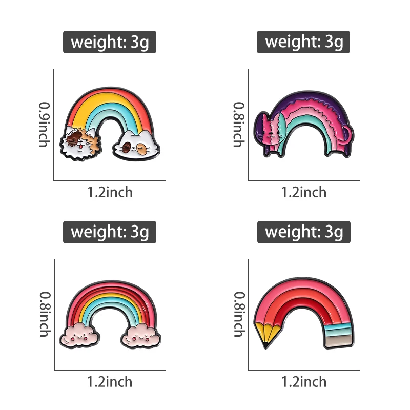 دبابيس المينا المخصصة على شكل سحب قوس قزح ، بروش علم الفخر ، بروش فن الحب ، المثليات والمثليات ومخنثين ، مجوهرات برمز مخصص
