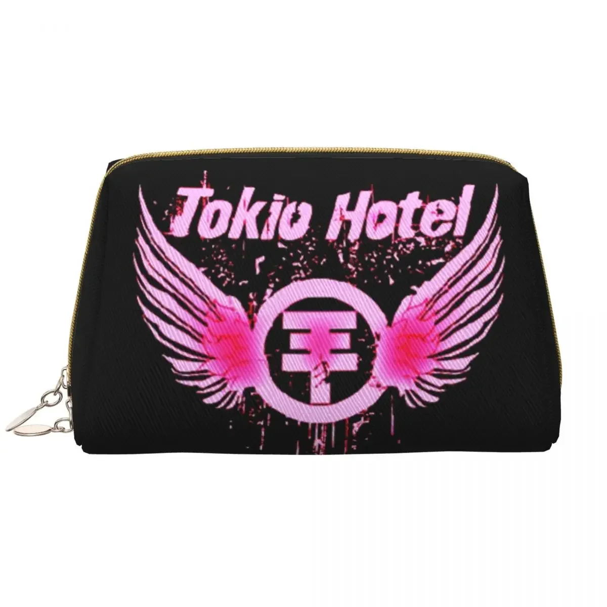 Kawaii Tokio Hotels Heavy Metal Pop Rock Travel Toiletry Bag Women Cosmetic Makeup Bag Beauty Storage Dopp Kit