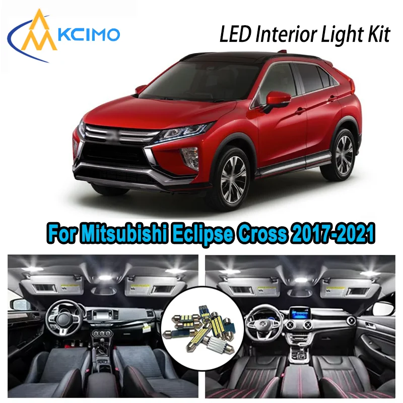 

For Mitsubishi Eclipse Cross 2017-2021 2018 Premium Bright LED Interior Dome Map Trunk Light Kit Car Led Lamps Canbus No Error