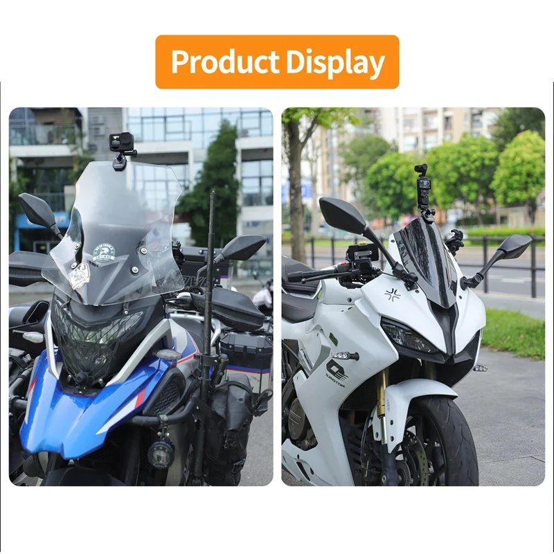 Motorrad-Windschutzscheiben-Klemmhalterung für GoPro 13 12 11 Insta360 X6 X5 X4 für DJI Osmo 360/Action 5 Pro/Action 6 5 4 3 Nano/Go Ultra – Detail 7