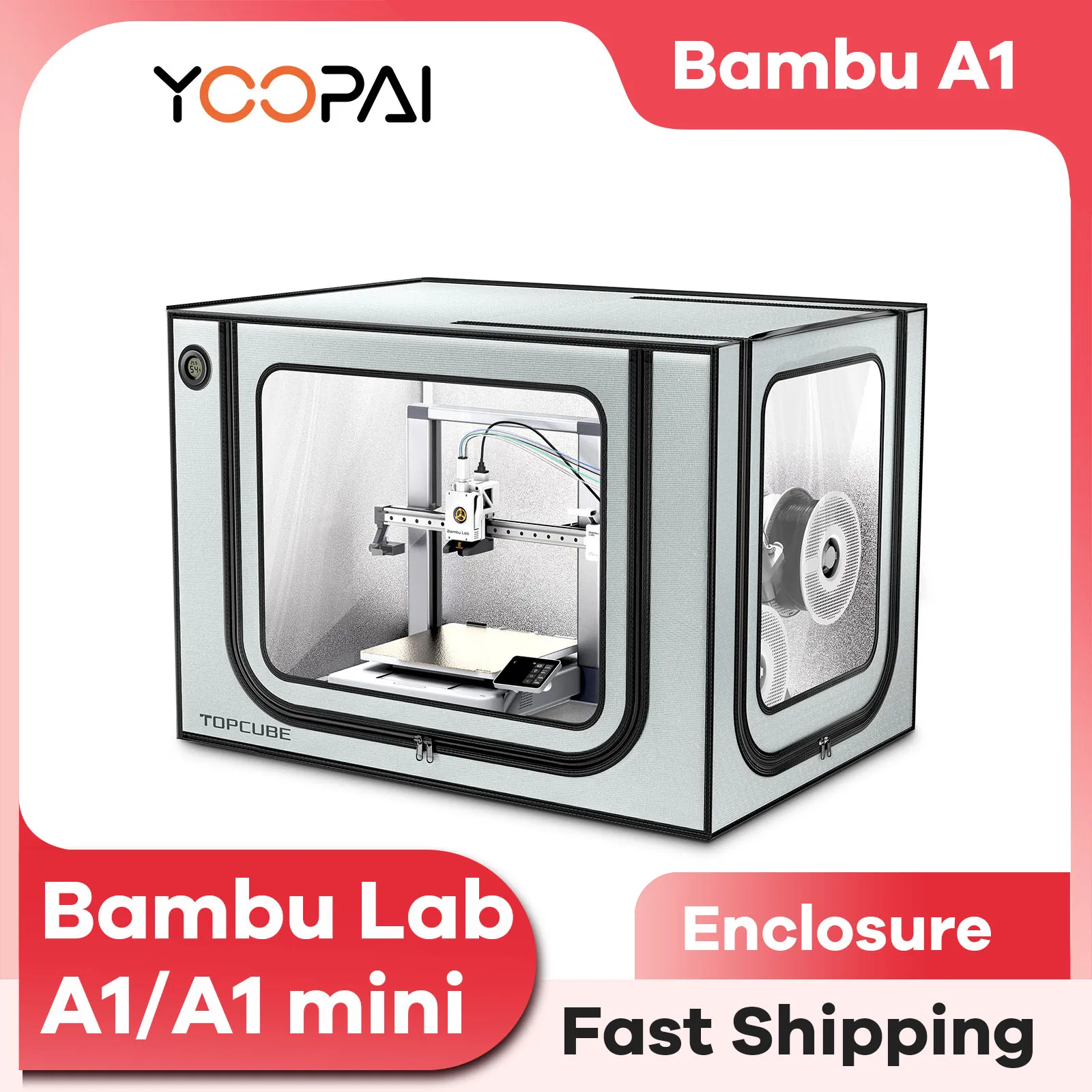 For Bambu Lab A1/A1 mini Yoopai 3D Printer Enclosure For Bambu A1 