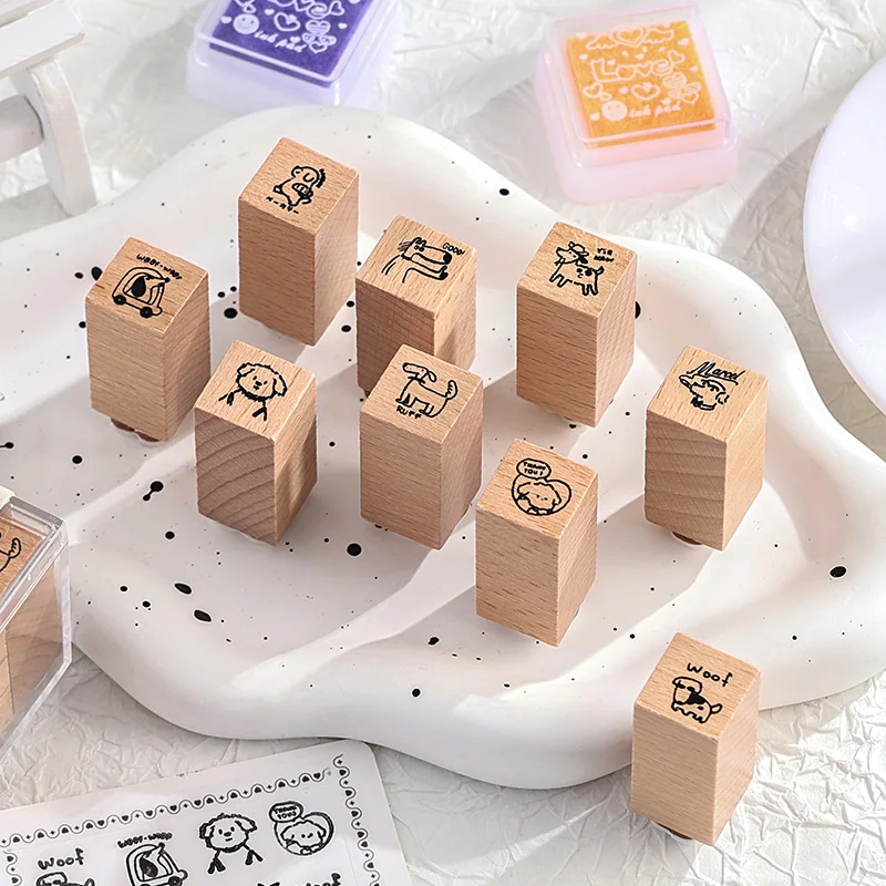 4packs/LOT Small Town Market series stamp DIY silicone rubber stamps stationery scrapbooking standard stamp