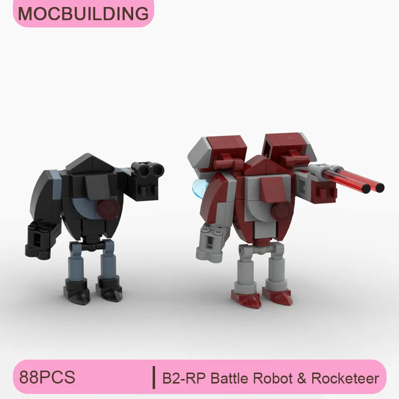 

B2-RP супербитва робот и роккетер Мини Масштаб Модель MOC строительные блоки DIY Сборные блоки пространство дисплей игрушки подарки 88 шт.