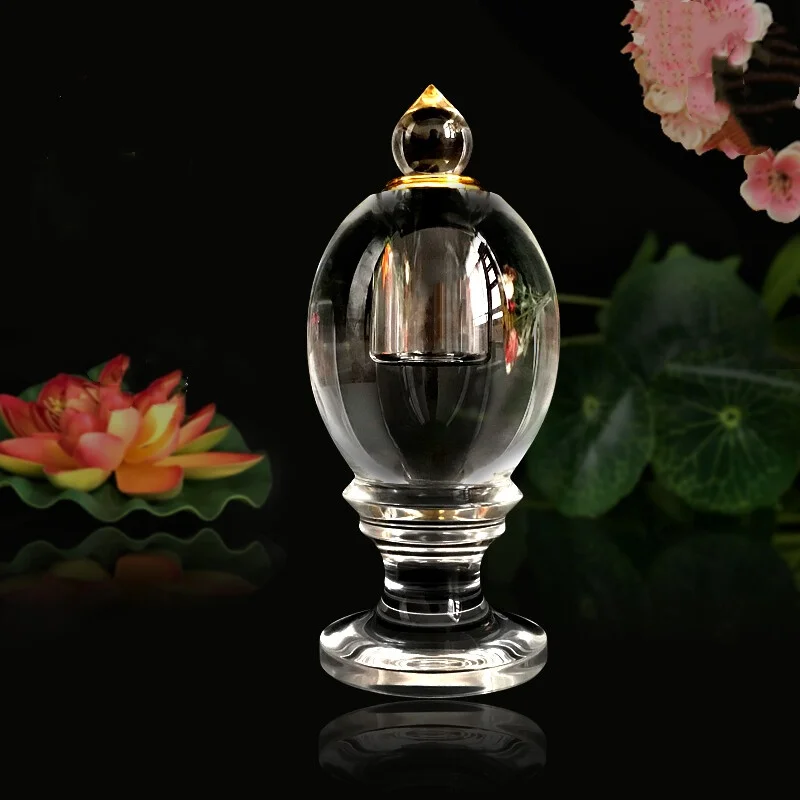 

14.2cm Crystal Stupa Tibetan Sealed Relics Nectar Pills Tower Buddhist Supplies