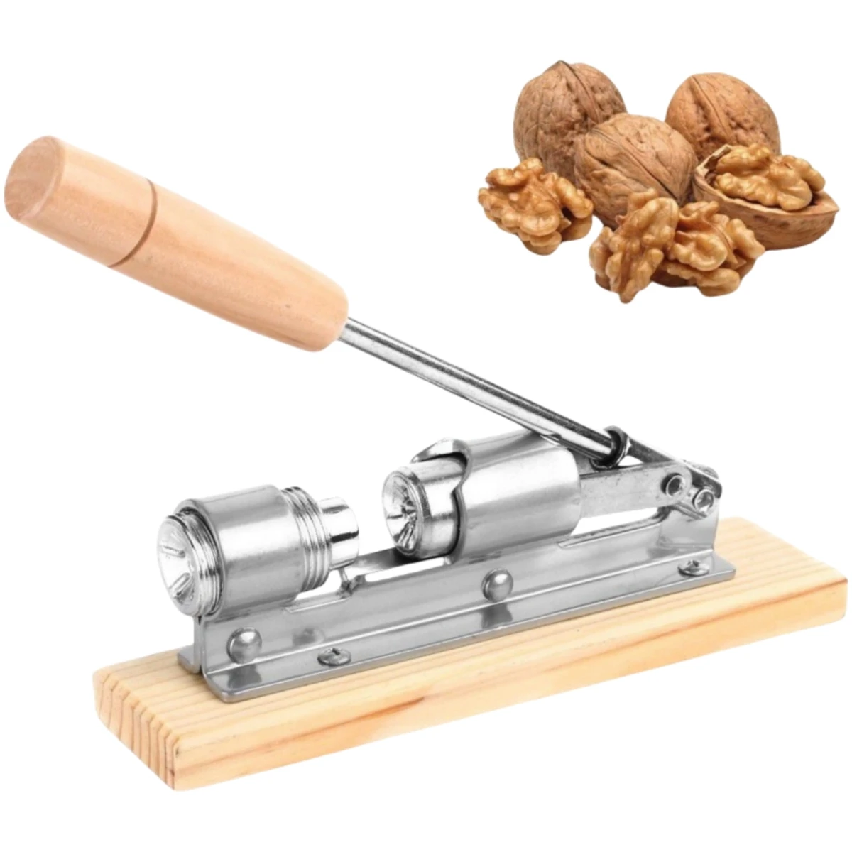 

Ручной инструмент «Щелкунчик» для растрескивания пекан и грецких орехов с регулируемым дизайном рычага для простоты в эксплуатации и извлечения всего орехов