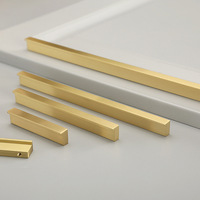 L-shaped Brass Cabinet Handle Simple and Luxurious Brass Cabinet Handle North European Style Wardrobe Drawer Cabinet Door Handle