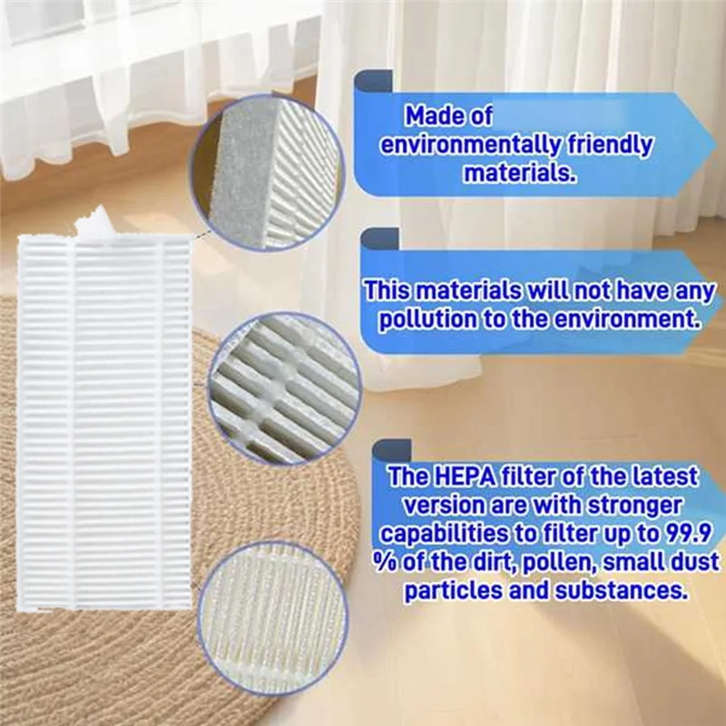 12 個真空フィルターアクセサリー ROPVACNIC S1 / A1、Tipdiy G90、Betboyles V75S、VIPSUN Z1 交換部品用