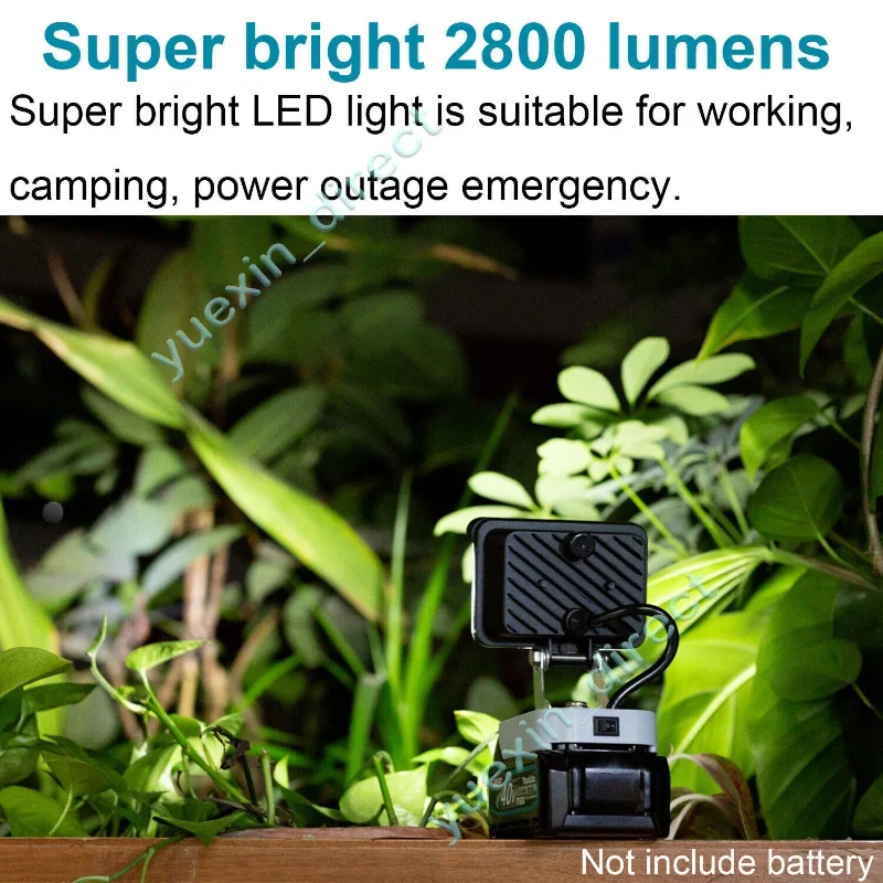 Wireless LED Work Light For for Makita 40V Lithium-ion Battery Portable Outdoor Lamp work light  (Not include battery)