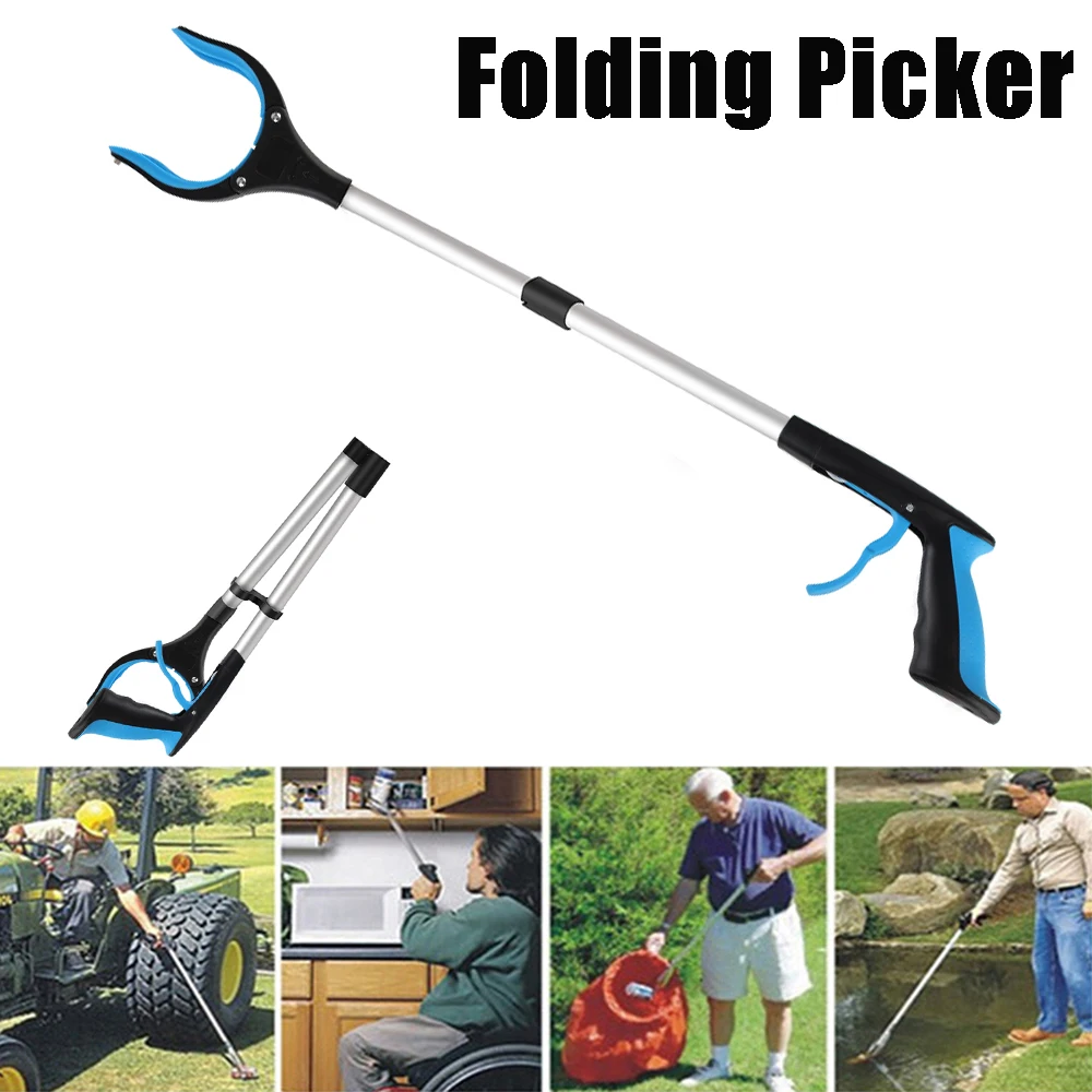 Gripper Extender Litter Reachers Pickers Portable Pick Up Tools Foldable Collapsible Garbage Grabber