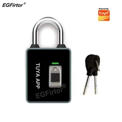 EGFirtor Tuya Fingerprint Padlock IC Card RFID Password Key NFC Unlock Way Waterproof IP65 Bluetooth Smart Electronic Door Lock