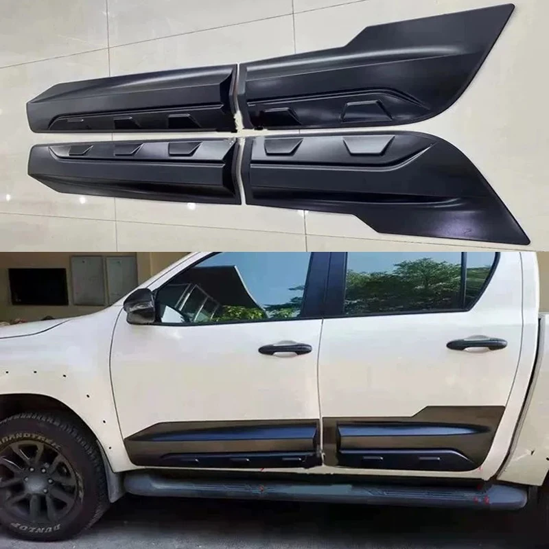 

Side Doors Body Cladding Guard Matte Black FOR Mitsubishi Triton L200 2019 2020 2021 2022 2023 2024 Double Cabin Car Accessories