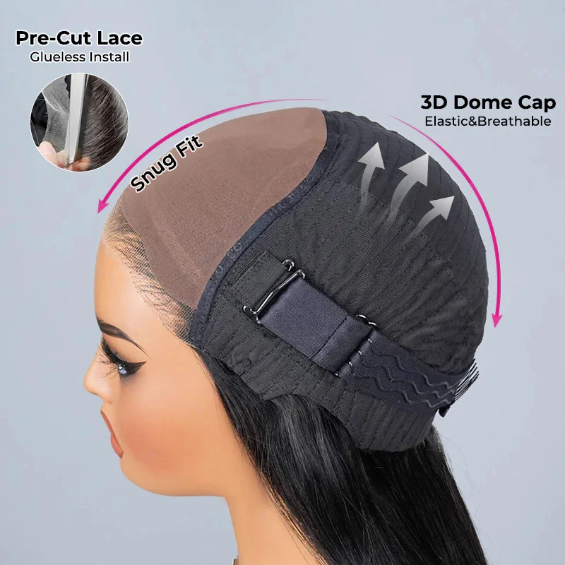 VSHOW Afro Kinky Curly 7x5 Wear Go Pre Cut Glueless Human Hair Wig Transparent HD Lace Front Preplucked Wigs For Women