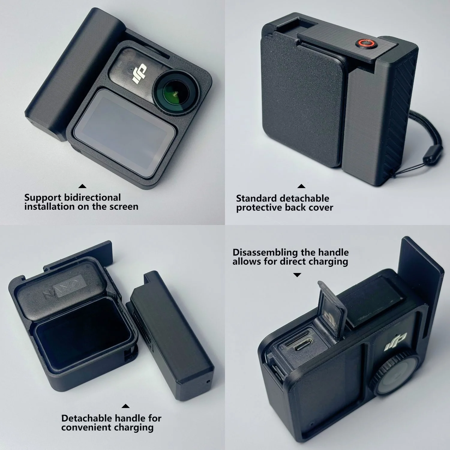 Odpowiedni dla kamery DJI Osmo Nano Action Camera, uchwyt do zdjęć miejskich, klatka ochronna typu "Rabbit Cage", etui ochronne, ramka ochronna, akcesoria rozszerzające. — zdjęcie produktu 4