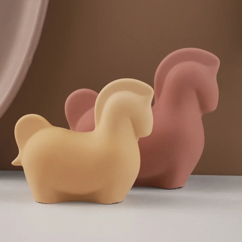 

3D Pony Silicone Mold DIY Cute Horse Candle Plaster Ornaments Making Epoxy Resin Mould European Craft Gifts Home Decor Supplies