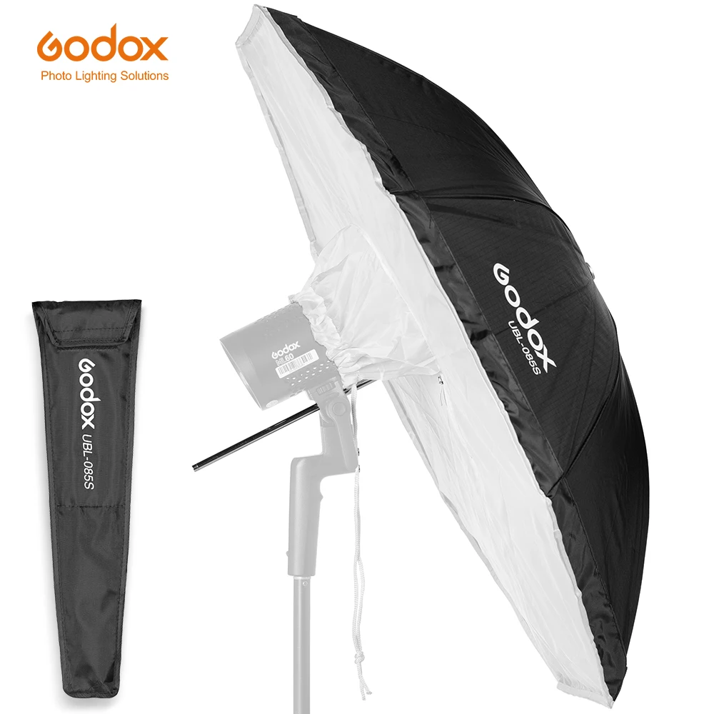 Godox UBL-085S UBL-085T 82cm Black White Reflective Lighting Light Umbrella + Diffuser Cover