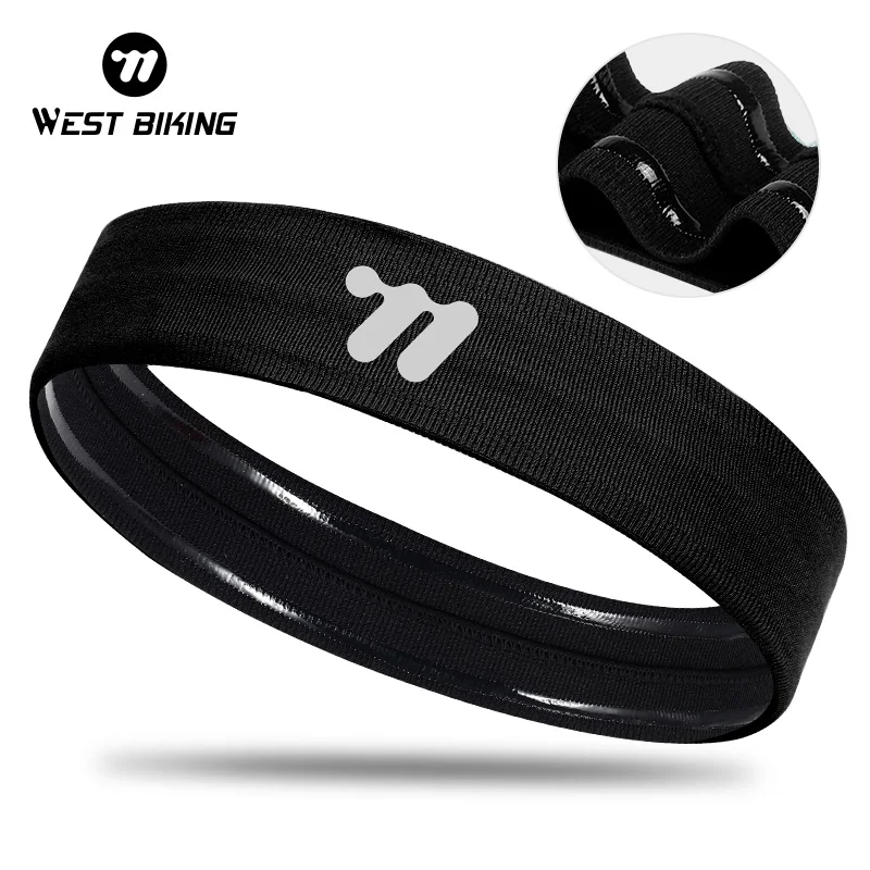 WEST BIKING Sport Sweatband Moisture-Wicking Breathable Elastic Headband Fitness Gym Running Basketball Cycling Headscarf